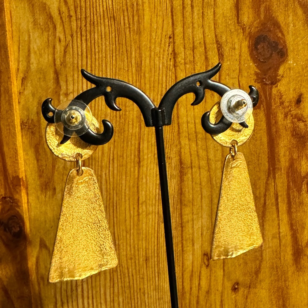 Chunky Statement Rhinestone Dangle Earrings - Picture 3 of 3